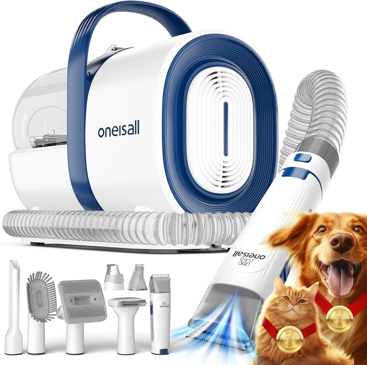 Pet Grooming Vacuum and Brush Kit